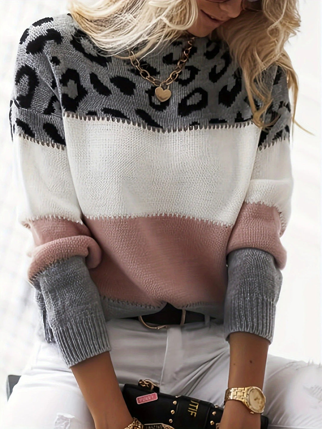 Penelope™ - Stylish Leopard Print Jumper