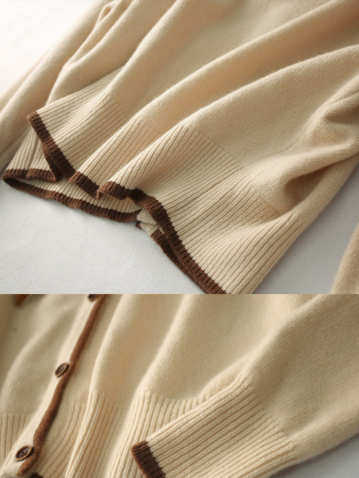 Aurora™ - Vintage Crew Neck Knitted Cardigan