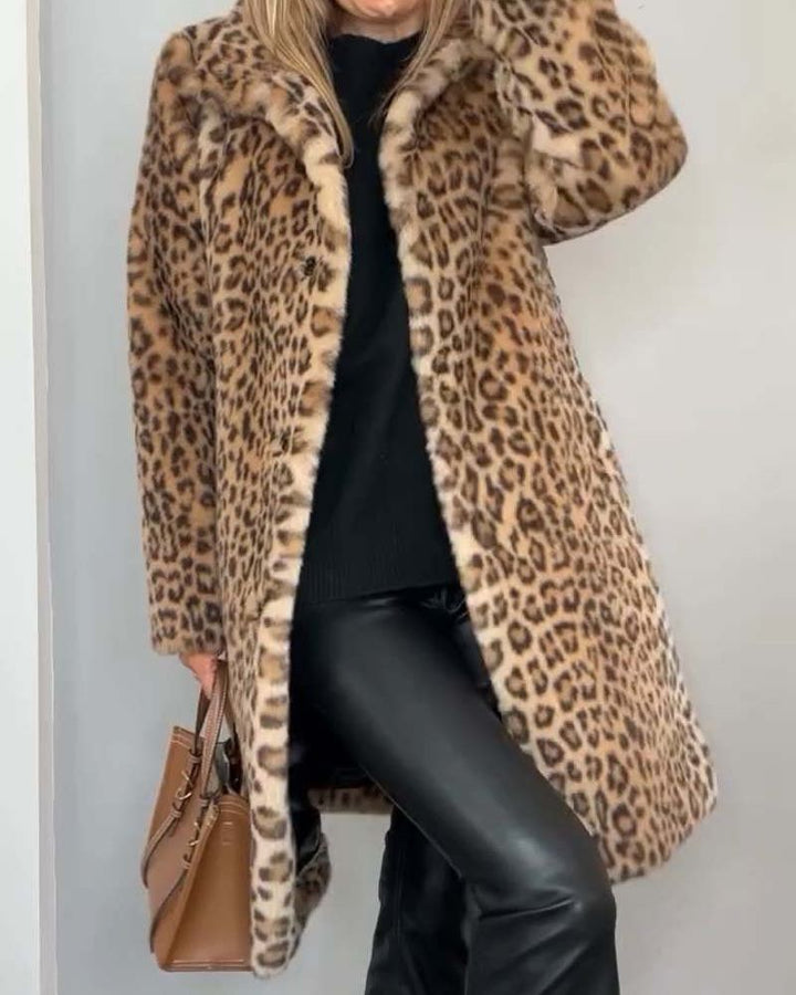 Poppy™ - Soft Leopard Long Coat