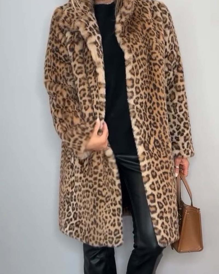 Poppy™ - Soft Leopard Long Coat