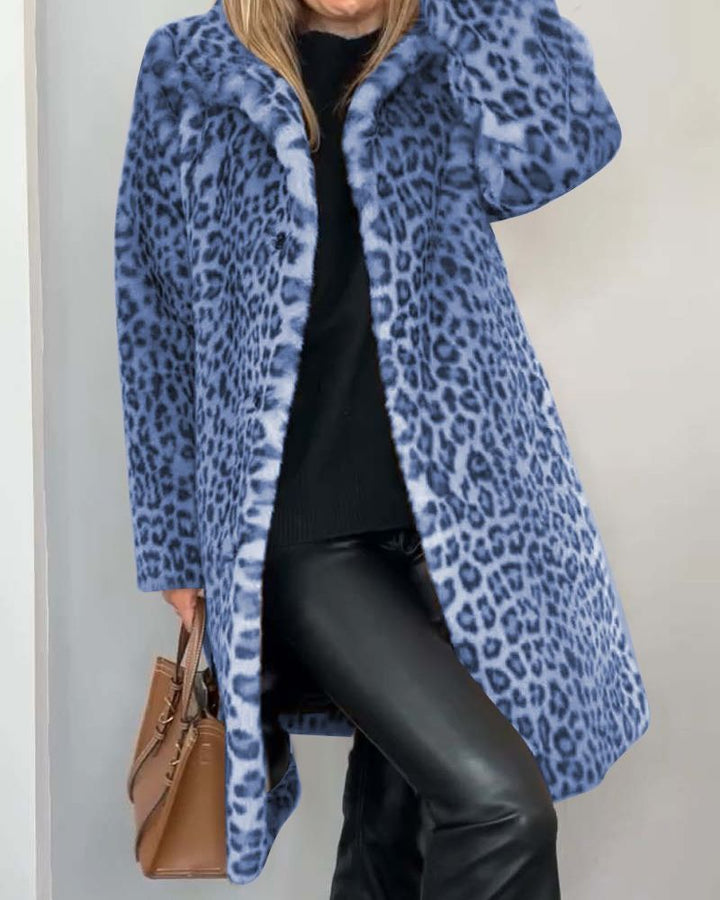 Poppy™ - Soft Leopard Long Coat