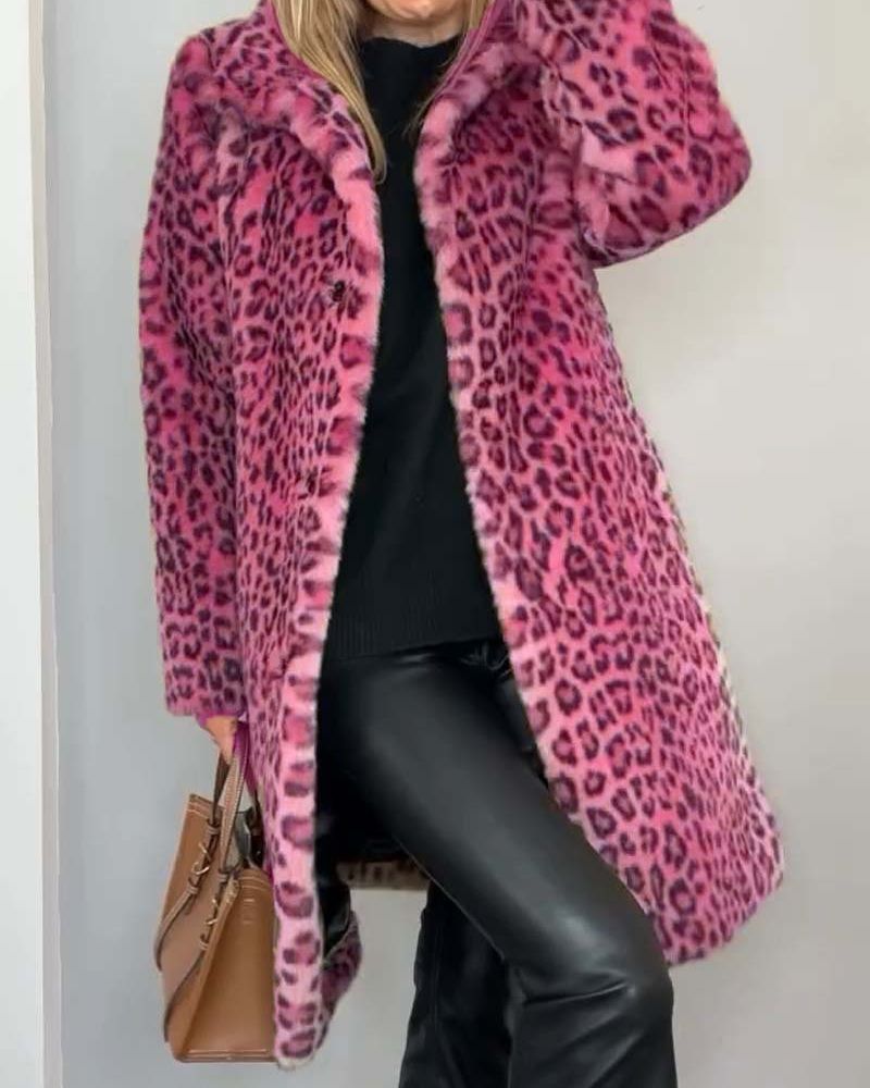 Poppy™ - Soft Leopard Long Coat