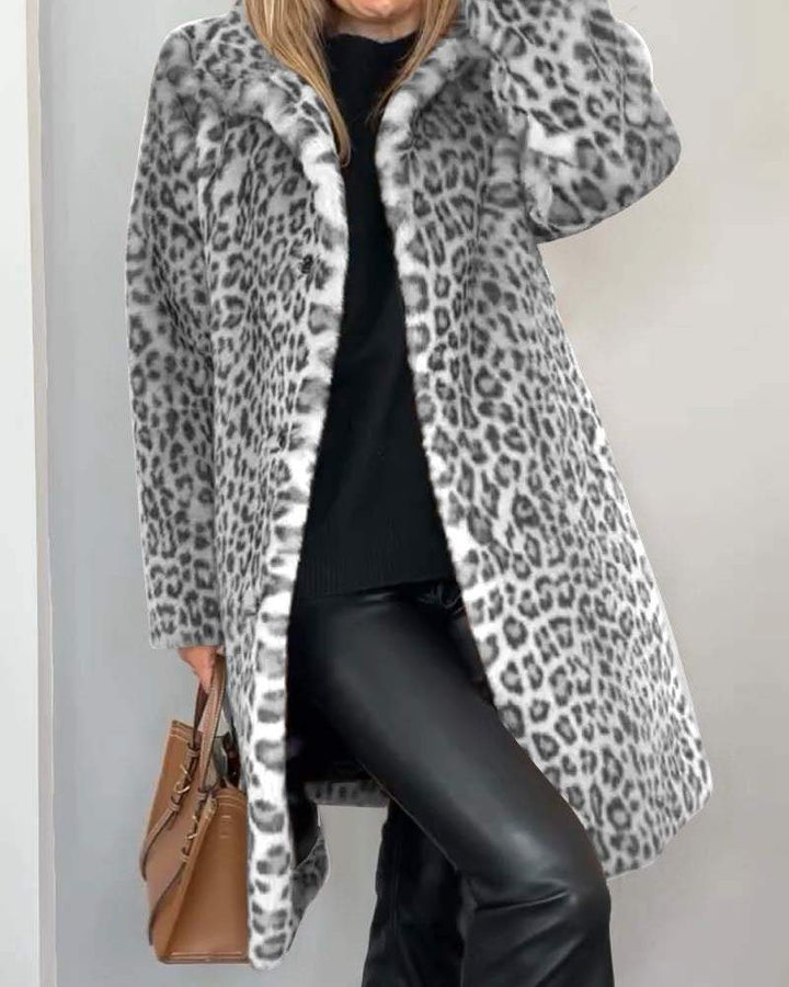 Poppy™ - Soft Leopard Long Coat