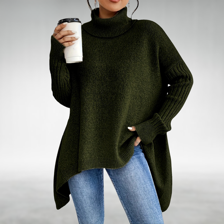 STYLISH TURTLENECK SWEATER WITH FLATTERING, TUMMY-SMOOTHING FIT