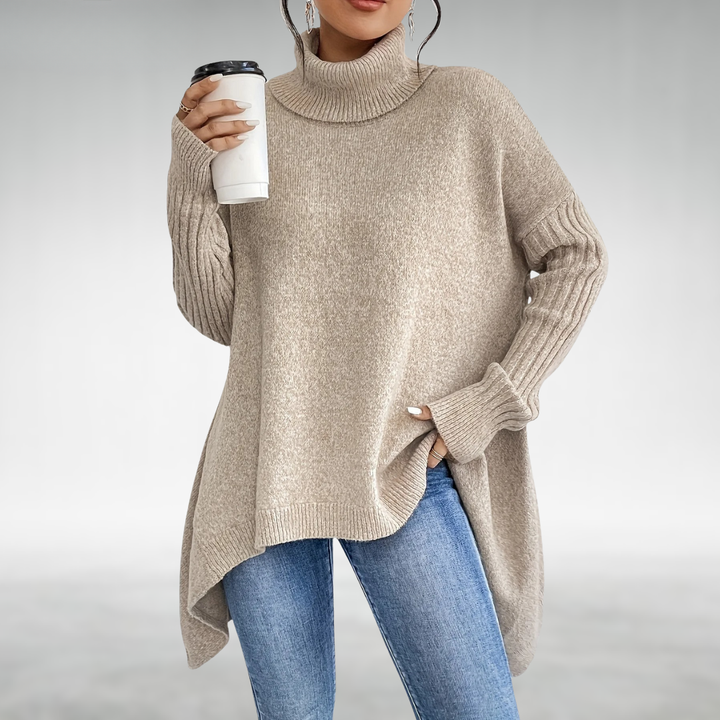 STYLISH TURTLENECK SWEATER WITH FLATTERING, TUMMY-SMOOTHING FIT