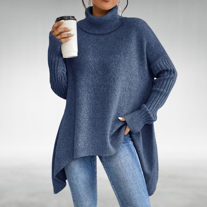 STYLISH TURTLENECK SWEATER WITH FLATTERING, TUMMY-SMOOTHING FIT