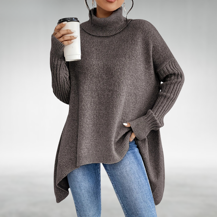 STYLISH TURTLENECK SWEATER WITH FLATTERING, TUMMY-SMOOTHING FIT