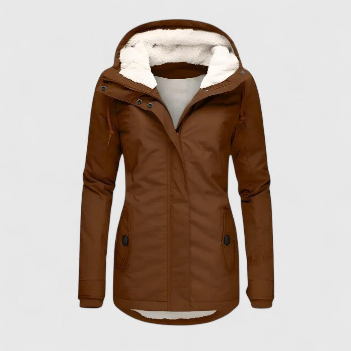 Long Jacket with Hood and Lining