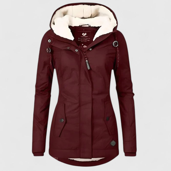 Long Jacket with Hood and Lining