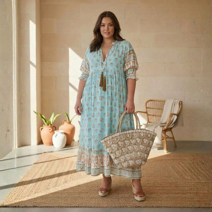 Sophia | Bohemian Floral Maxi Dress