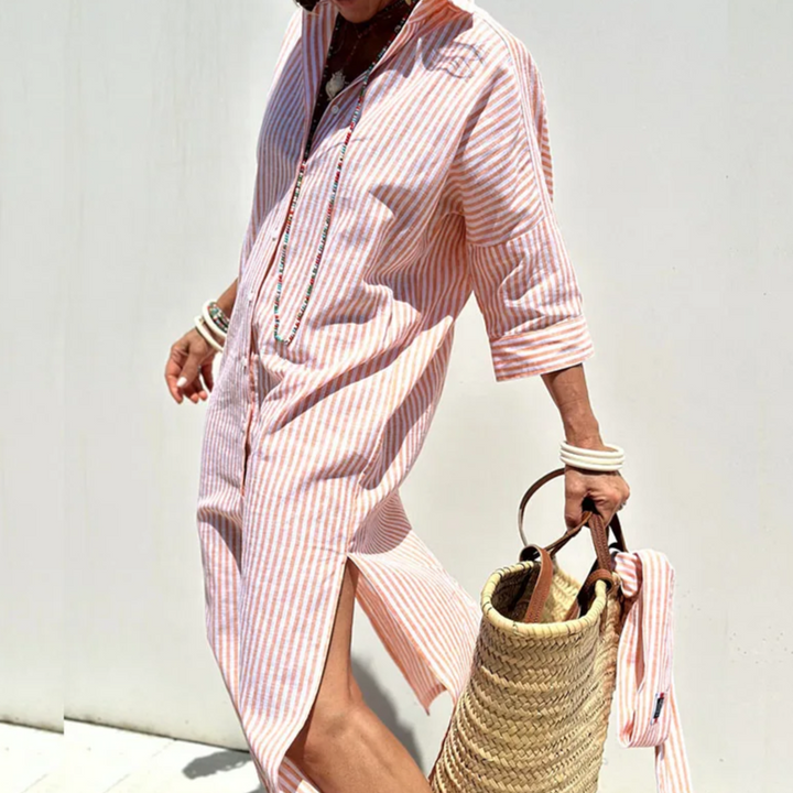 Francesca™ - Striped Shirt Dress