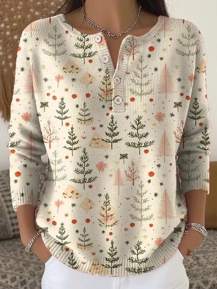 Christmas Sweater With Buttons