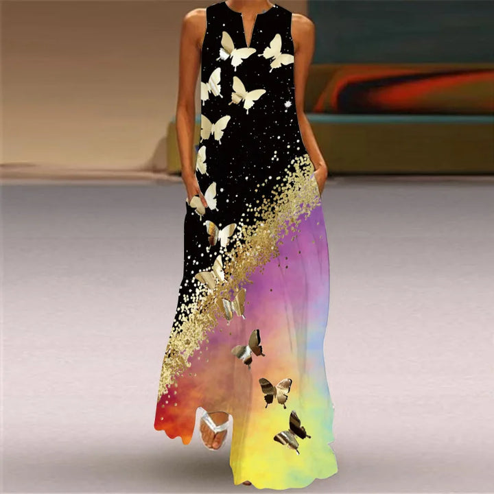 Aurelia™ - Butterfly Bloom A-Line Dress
