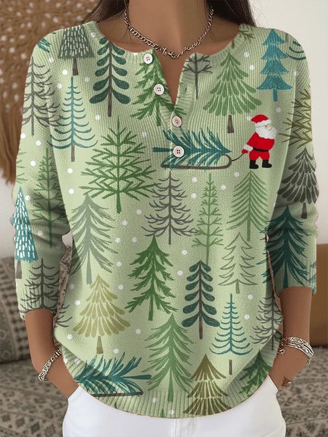 Christmas Sweater With Buttons