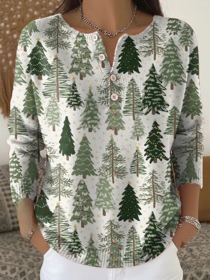 Christmas Sweater With Buttons
