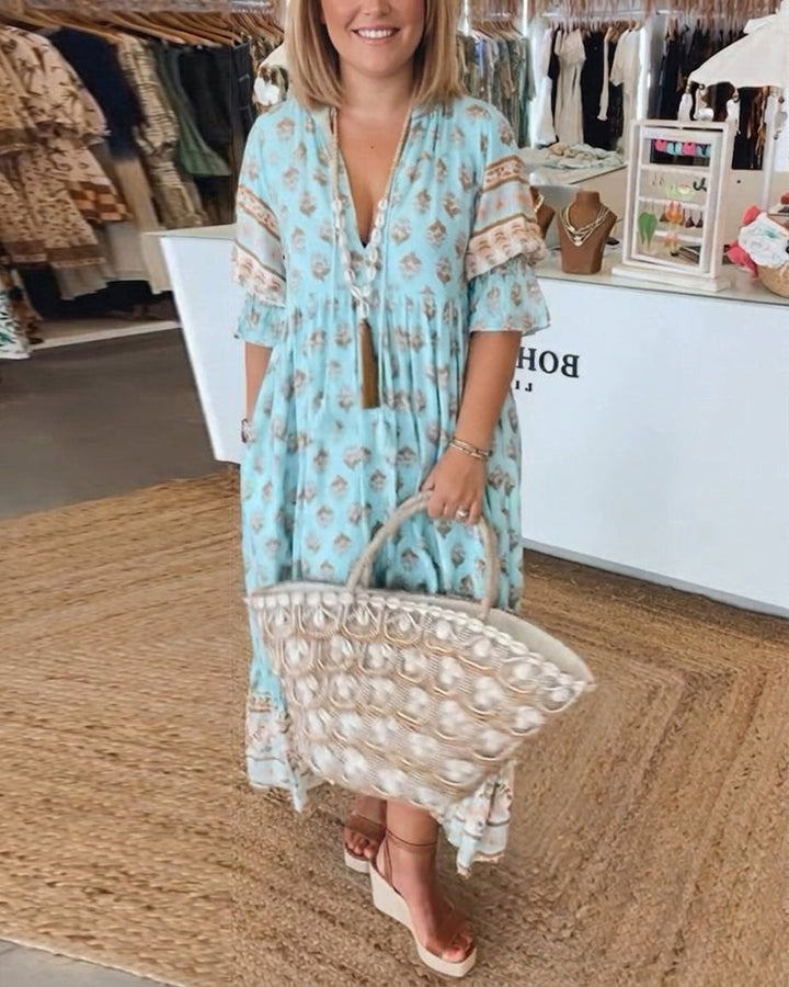 Sophia | Bohemian Floral Maxi Dress