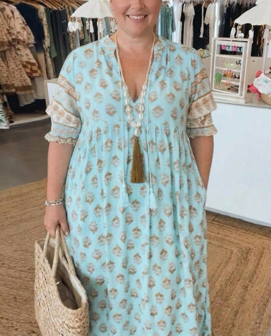 Sophia | Bohemian Floral Maxi Dress