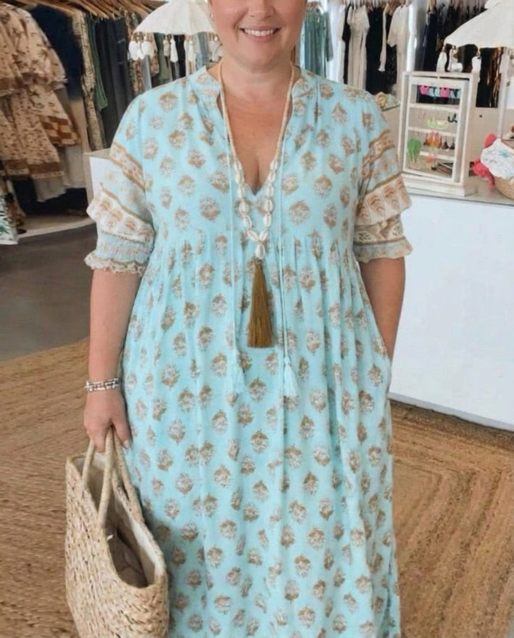 Sophia | Bohemian Floral Maxi Dress