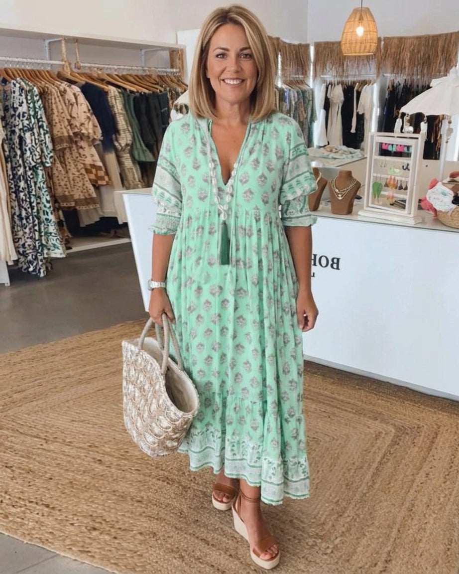 Sophia | Bohemian Floral Maxi Dress