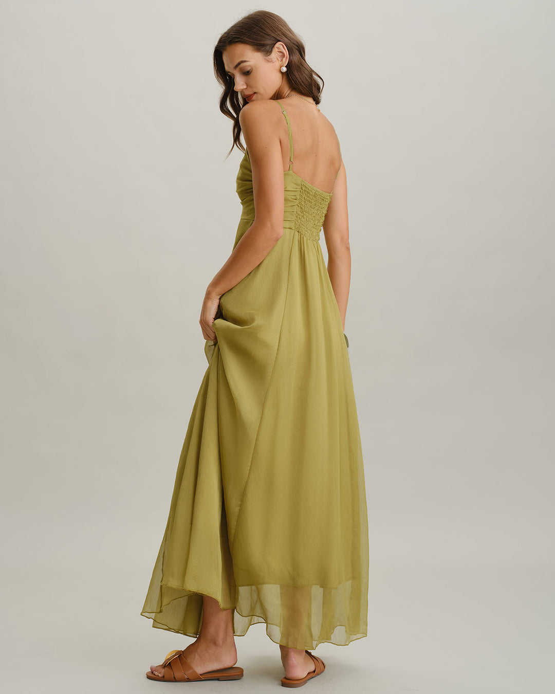 Aurora | Ruched Slip Maxi Dress